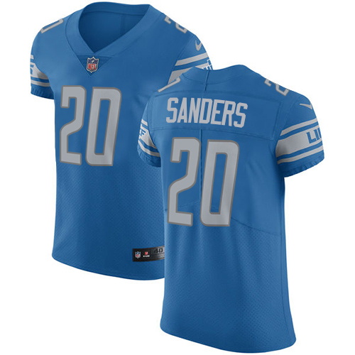 Nike Lions #20 Barry Sanders Blue Team Color Men's Stitched NFL Vapor Untouchable Elite Jersey